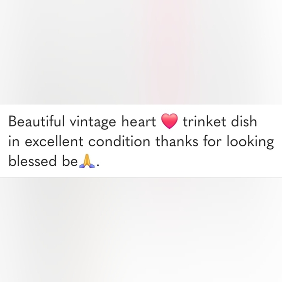 Vintage Heart Shaped Glass Trinket Dish - Picture 7 of 7